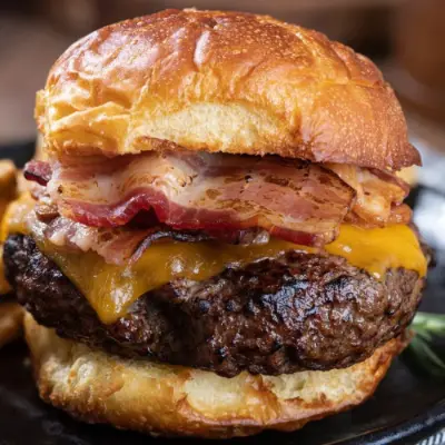 Hamburguesa Premium con Bacon y Queso